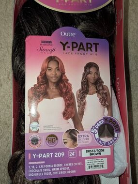 Outre Y-Part 209 Lace Front Wig — Rose Brown (24")